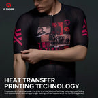 X-TIGER GALE SERIES Men's Cycling Jersey Short Sleeve Slim Fit Rock Punk Style Breathable Maillot for Mountain Road Bike