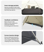 Naturehike Mongar UL 2 Tent 2 Person Backpacking Tent 20D Ultralight Travel Tent Waterproof Hiking Survival Outdoor Camping Tent