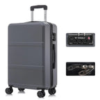 YONSLY Hardshell Suitcase 20/24/28 Inches with TSA Lock YKK Zipper 4 Silent 360° Wheels Mesh Compartment Trolley Rolling Luggage Hand Luggage Suitcase for Business Trips, Vacations, Family Journeys, and Weekend Getaways