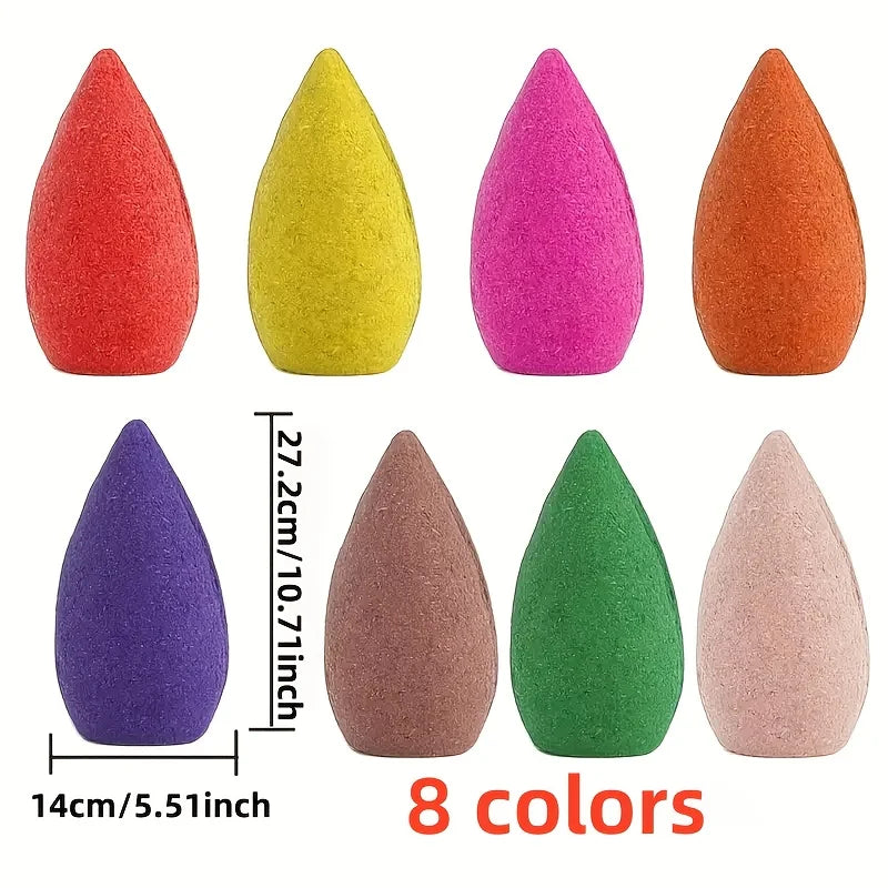 9Pack Colorful Aromatherapy Incense Sticks for Home Indoor Long Lasting Fragrance Smoke Falls for Viewing Relaxation Secondary image