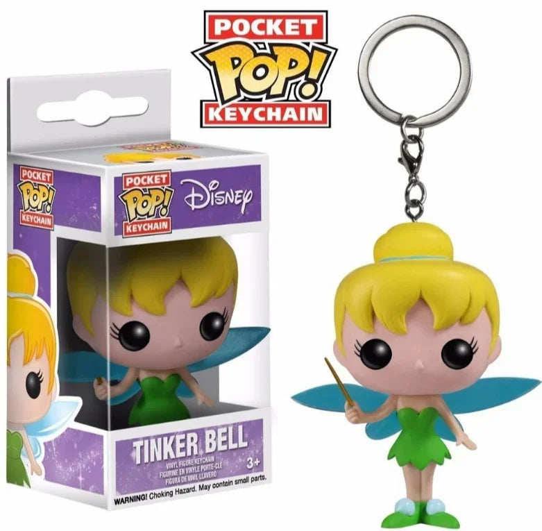 New FUNKO Keychains Disney Demona Princess Bella Ariel Alice Anna Elsa Bell Jack Sally stitch Action Figure Toys Ornaments