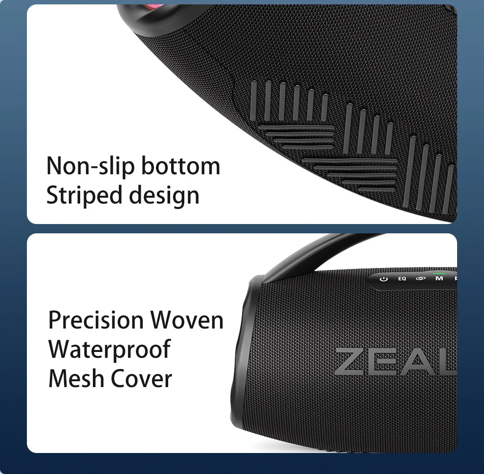 ZEALOT-S97 80W Portable Outdoor Bluetooth Speaker, HiFi Sound, Subwoofer, Dual Pairing, Fast Charging, 16000mAh Battery