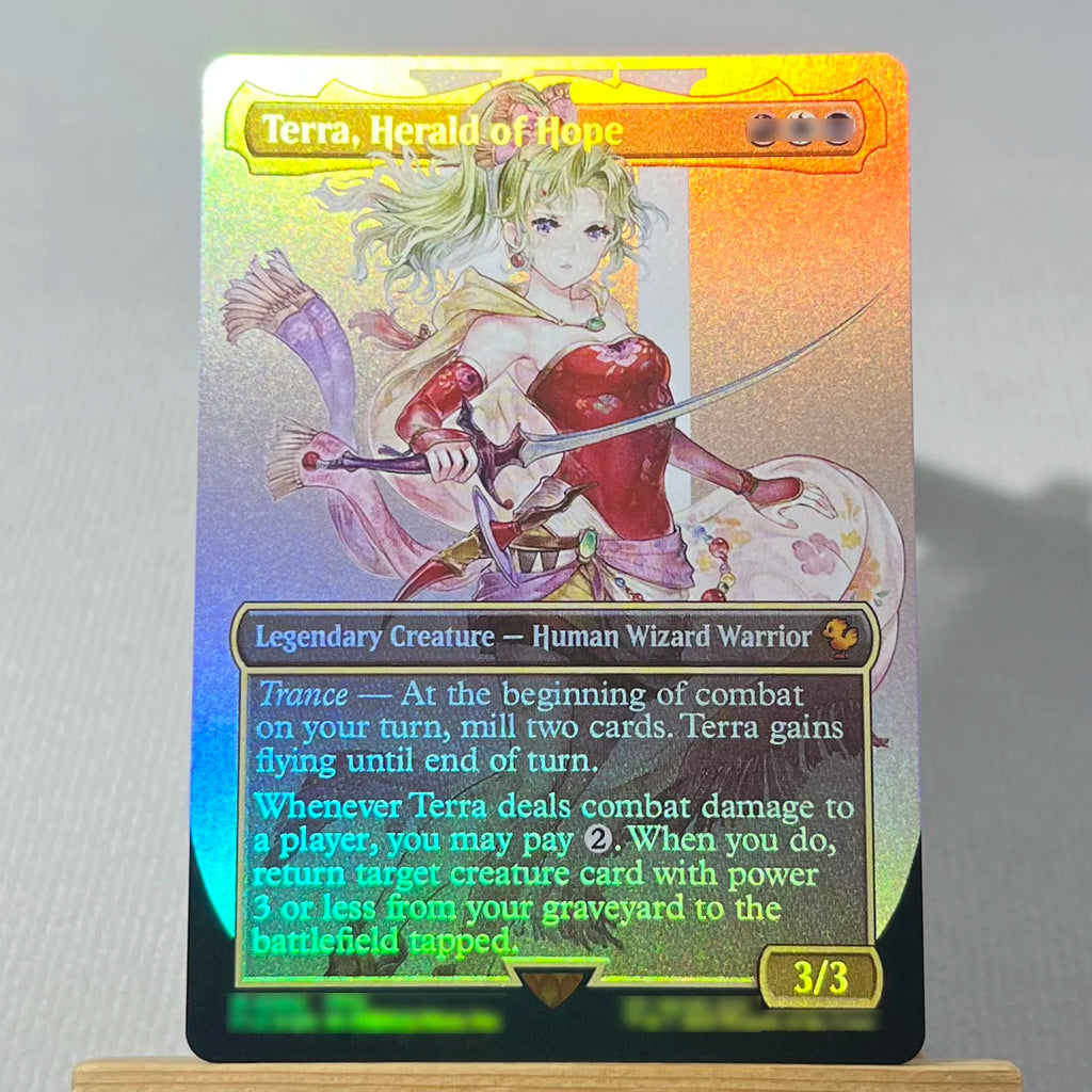 FCA FIN FIC PIP LTR FOIL4-002 magical cards Ancient Copper Dragon Tcg proxy Traveling Chocobo Celes, Rune Knight gathering