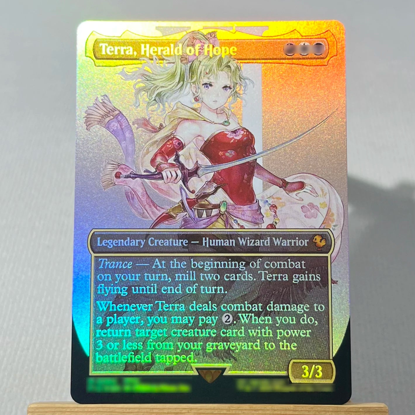 FCA FIN FIC PIP LTR FOIL4-002 magical cards Ancient Copper Dragon Tcg proxy Traveling Chocobo Celes, Rune Knight gathering