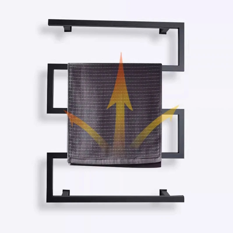 Intelligent timed temperature control electric towel rack clothes drying rack special-shaped bow 304 pendant