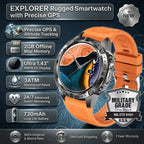 GPS Sports Smartwatch Men Women Swim Waterproof Fitness Tracker 2GB Memory Offline Maps  SpO2 Rugged Outdoor Smartwatch for Men