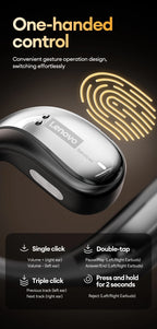 New Lenovo LE505 Wireless Bluetooth V6.0 Headphones ENC Noise Cancellation Low Latency Earbuds Long Battery Life Sport Earphones