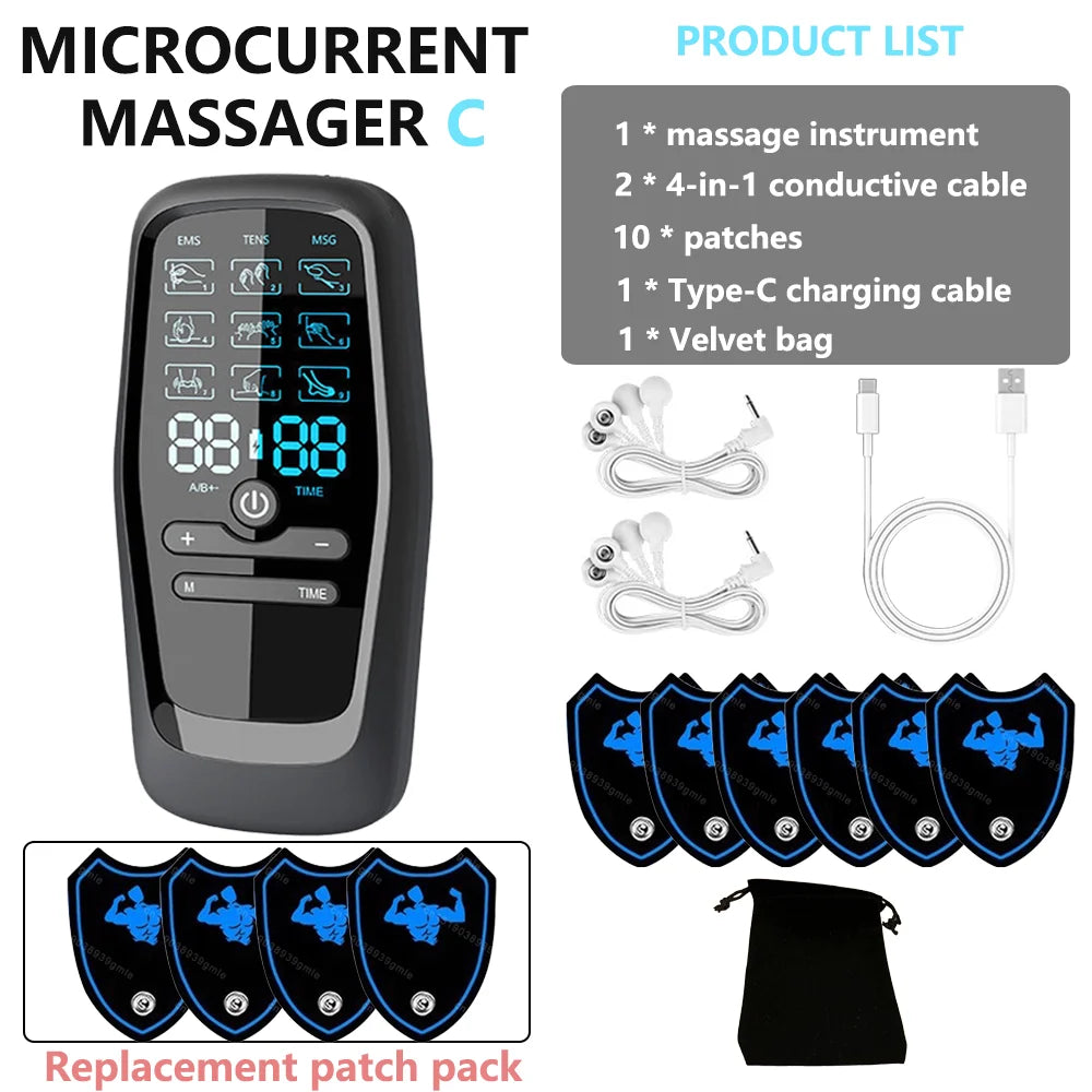 Ems Eletric Muscle Stimulator Therapy High-Frequency Tens Muscle Stimulator Physiotherapy Pulse Body Massager Slimming Machine