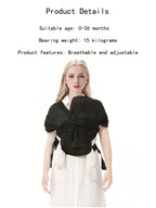Adjustable Newborn Baby Sling Soft Breathable Air Mesh Carrier Infant Wrap Hipseat Gridding Cloth Wrap for Comfortable Wearing