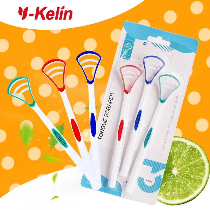 Y-Kelin Sales Silicone Tongue Scraper Brush Cleaning  Food Grade Single Oral Care To Keep Fresh Breath 3Color Pack No.1 Secondary image