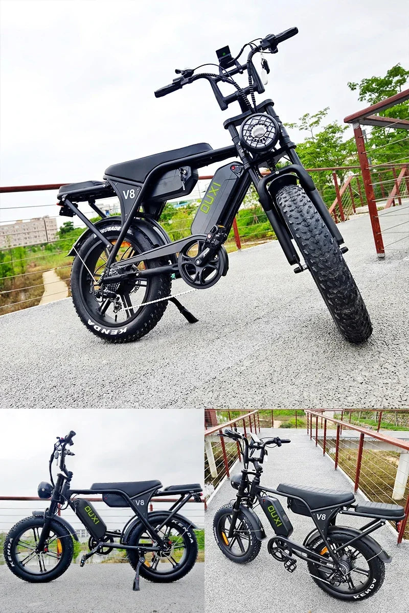 High-looking electric motorcycle, 750W motor, 48V 15AH battery, can be used for transportation and off-road electric bicycles
