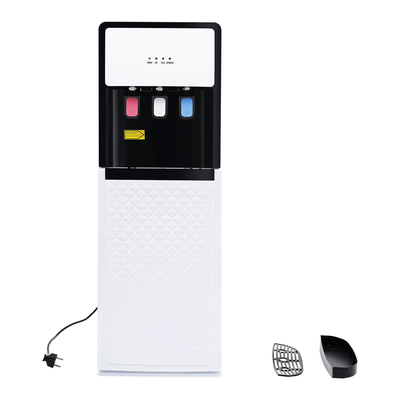 Modern White Bottom Loading Water Dispenser Hot/Cold Water Cooler Dispenser with Anti-Scalding Design for Offices Homes Gyms