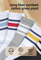 Kelme Men's Mid Length Socks 3 Pairs Of Casual Socks Sweat Absorbing And Breathable Sports Socks Running Speed Dry Socks