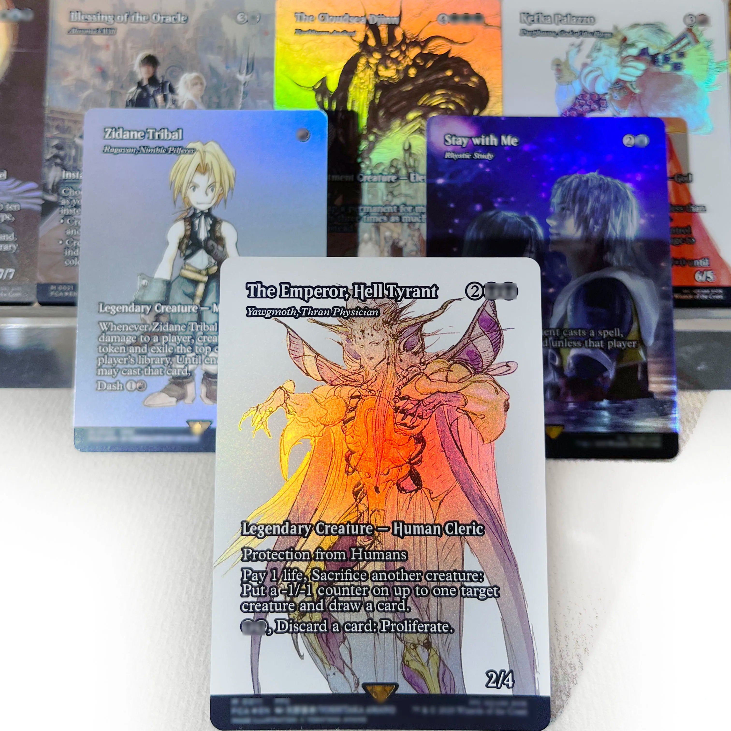 FCA FIN FIC PIP LTR FOIL4-002 magical cards Ancient Copper Dragon Tcg proxy Traveling Chocobo Celes, Rune Knight gathering