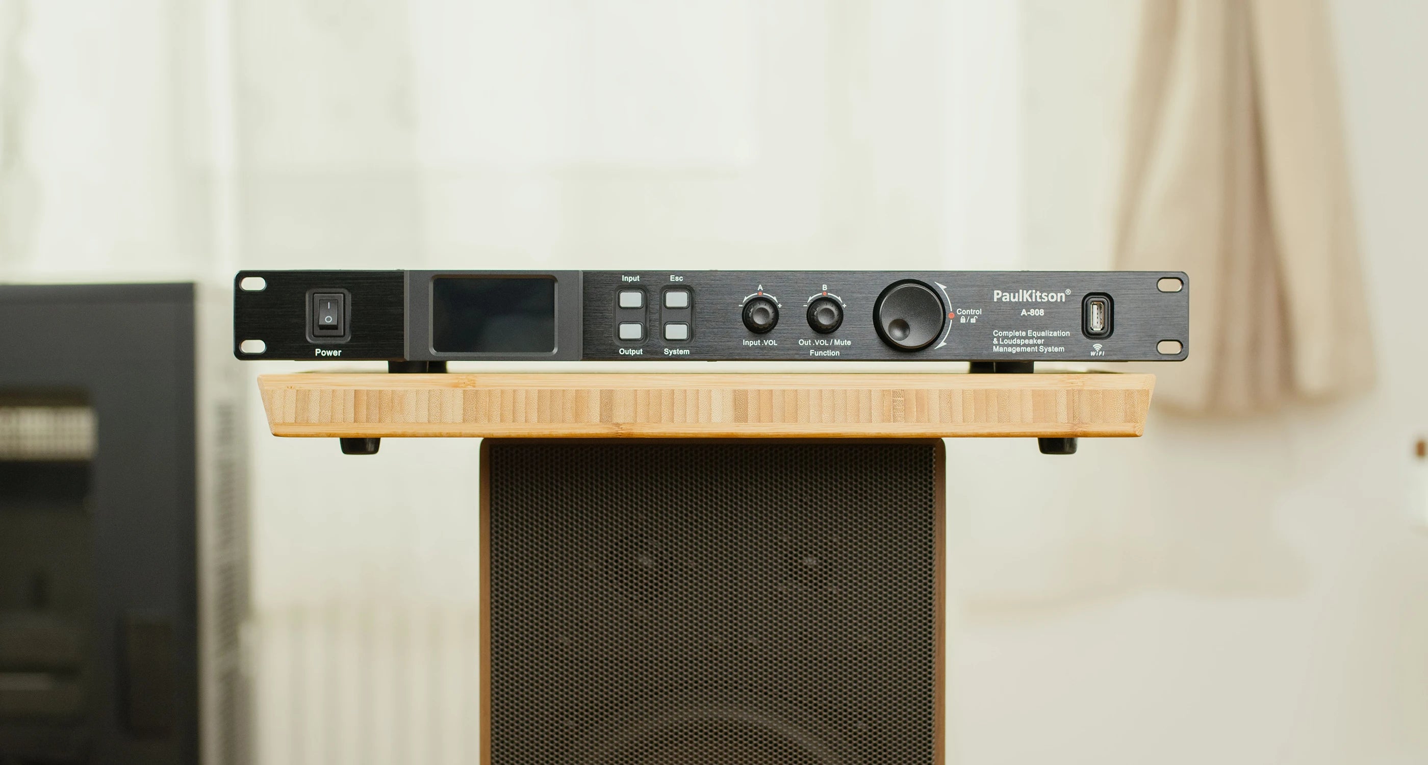 Paulkitson A808 Processor Digital Professional Audio Processor 8 In 8Out 32Bit DSP 7Band EQ Equalizer WIFI  USB Without Noise