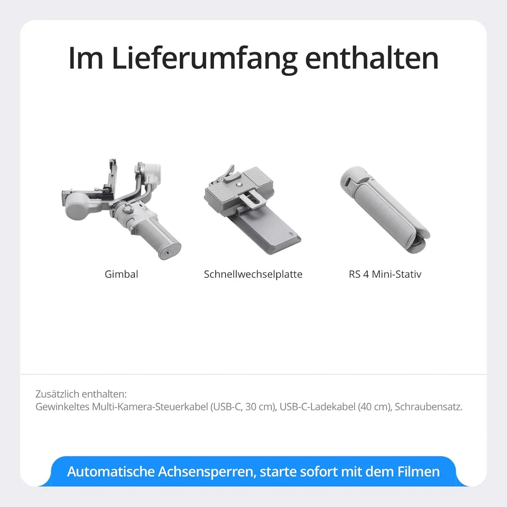 DJI RS 4 Mini Smart Sensitive Tracking Works With Cameras Smartphones Quick Vertical Change Ready In 1S Handheld Gimbal Camera