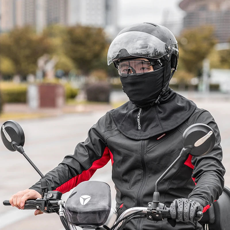 ROCKBROS Cycling Caps Full Face Mask Winter Breathable Windproof Fleece Bike Neck Cover Scarf Mask Skiing Motorcycle Bicycle Hat