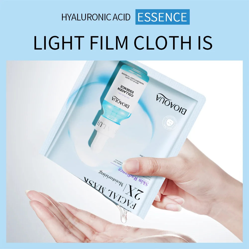 20pcs/5pcs Centella Collagen Face Mask VC Moisturizing Refreshing Sheet Masks Hyaluronic Acid  Facial Mask Skin Care Products Secondary image