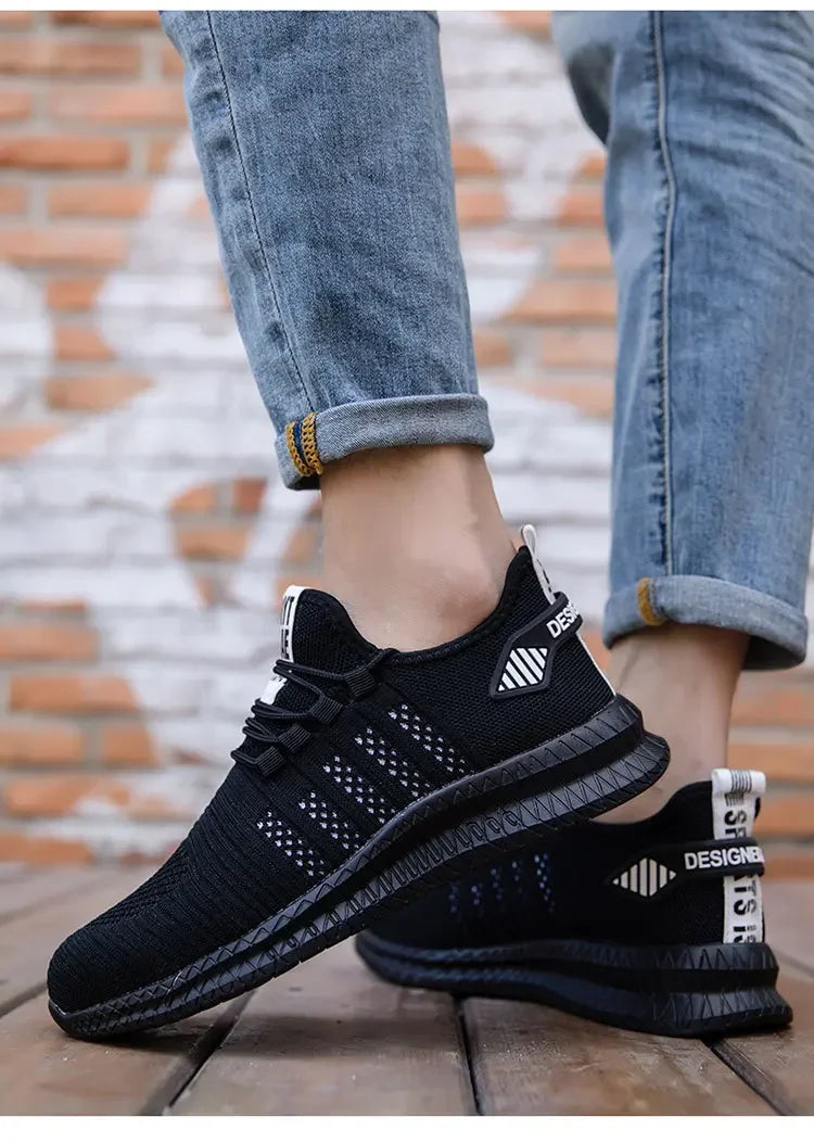 Work Safety Shoes Summer Breathable Men Air Cushion Work Protective Sneakers Anti-Puncture Work Shoes Male Steel Toe Shoes
