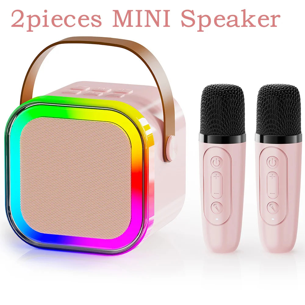 Enjoy the Party-Portable 2pieces Bluetooth Karaoke Machine with 5.3PA Speaker System,Wireless Microphones for Home Entertainment Main image