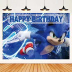 Sonic Birthday Party Decoration Game Hedgehog Balloons  Action Figure Party Paper Plate Towel Cup Tablecloth Toy Kid Gifts