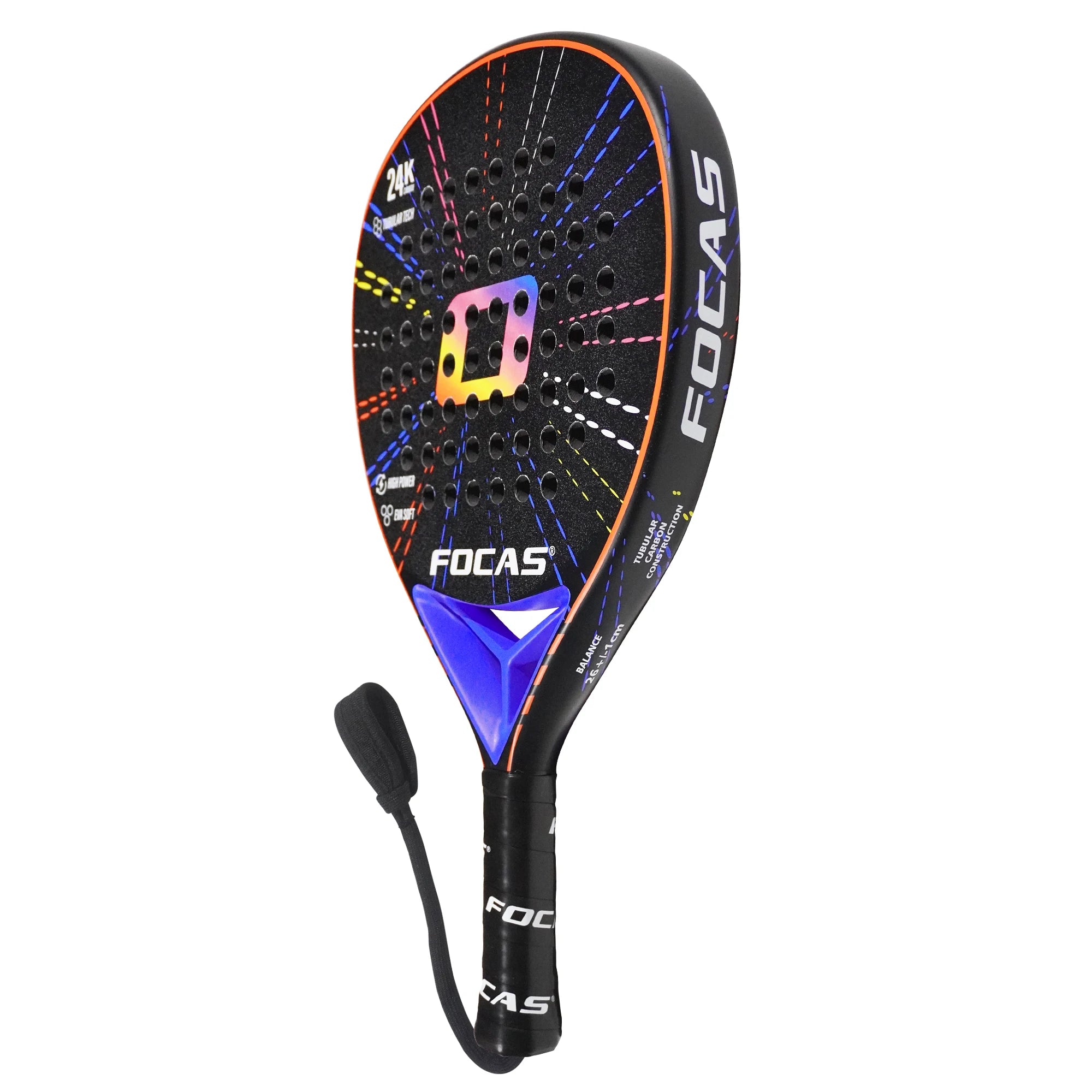 FOCAS 2026 Padel 24K carbon fiber plate tennis racket surface treatment