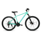 HILAND 26 inch aluminum alloy mountain bike for men and women, 21 speed bike with mechanical disc brakes, front suspension fork