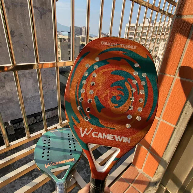 Newest High Quality Beach Tennis Racket Carbon Fiber Beach Tennis Racket Soft EVA Surface Tennis Racquet with Bag Lightweight