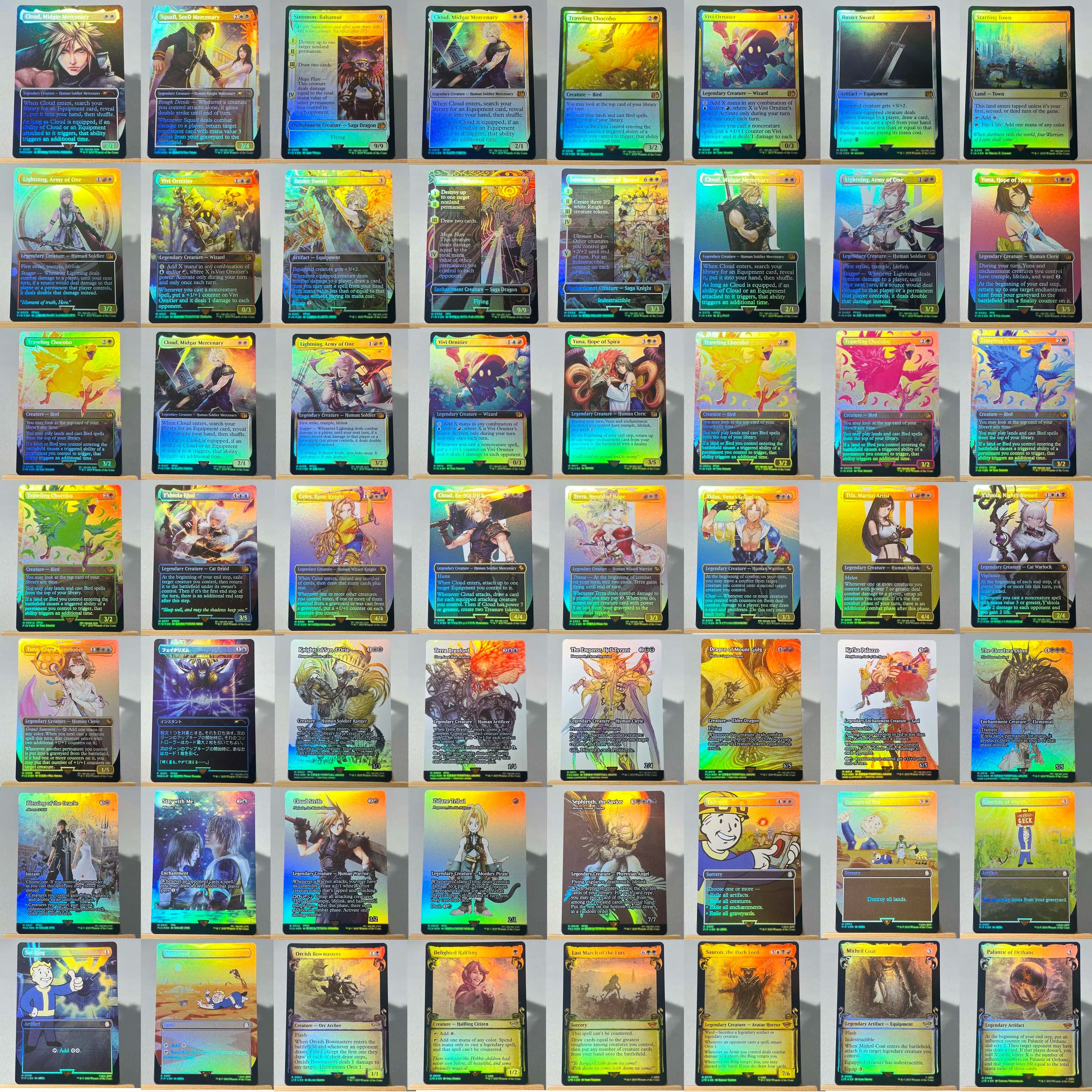 FCA FIN FIC PIP LTR FOIL4-002 magical cards Ancient Copper Dragon Tcg proxy Traveling Chocobo Celes, Rune Knight gathering