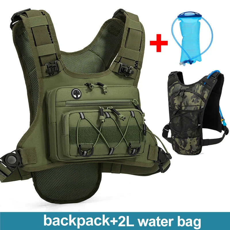 Running Chest Pack Hydration Vest For Cycling Hiking Bicycle Race Marathon Bag Men Women Sports Tactical Pouch Camping Backpack