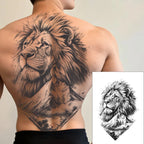 Magic Juice Ink Waterproof Tattoo Stickers Full Back Large Size Herbal Juice Temporary Tattoos Men Body Art Dragon Tiger