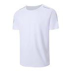 4/1 Pcs Men's Summer Multicolor Quick-drying Sports Short Sleeve Loose Breathable Fitness Running Badminton T Reflective Strip