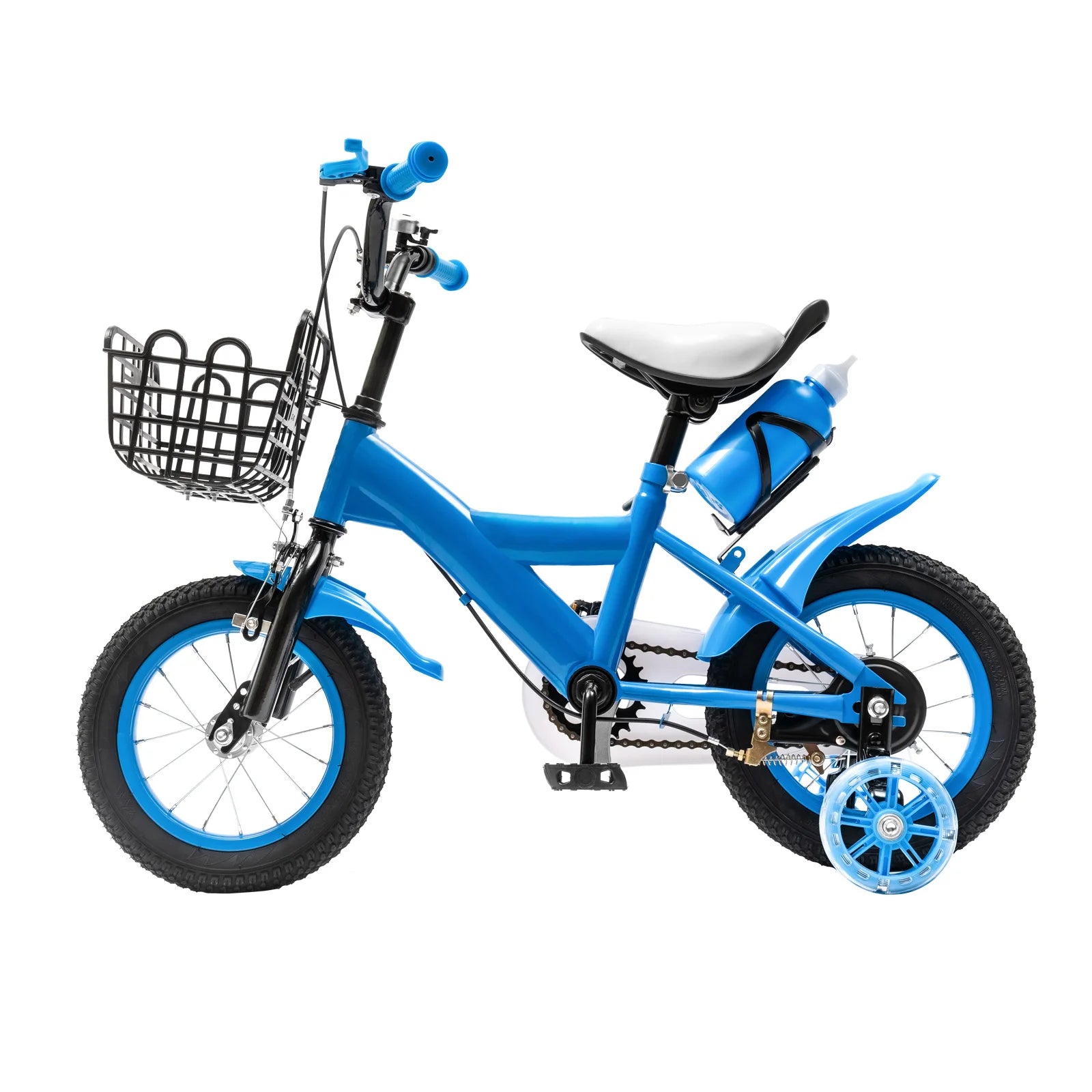 12-inch Stable Cycling Blue Kids Bike Children Bicycle Reliable Braking System Soft Cushion for Infants 2-4 Years Main image