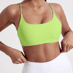 Solid Color underwear Cross Back Women Fitness Sports Bra Top Yoga Comprehensive Training Jog Chest Pad Spaghetti Strap Beauty
