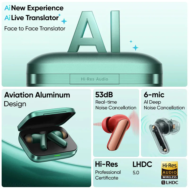 realme Buds Air 7 Pro Bluetooth Earphone For realme 16 Pro plus realme GT 8 Pro 53dB 48 Hours Battery Life Hi-Res LHDC 5.0