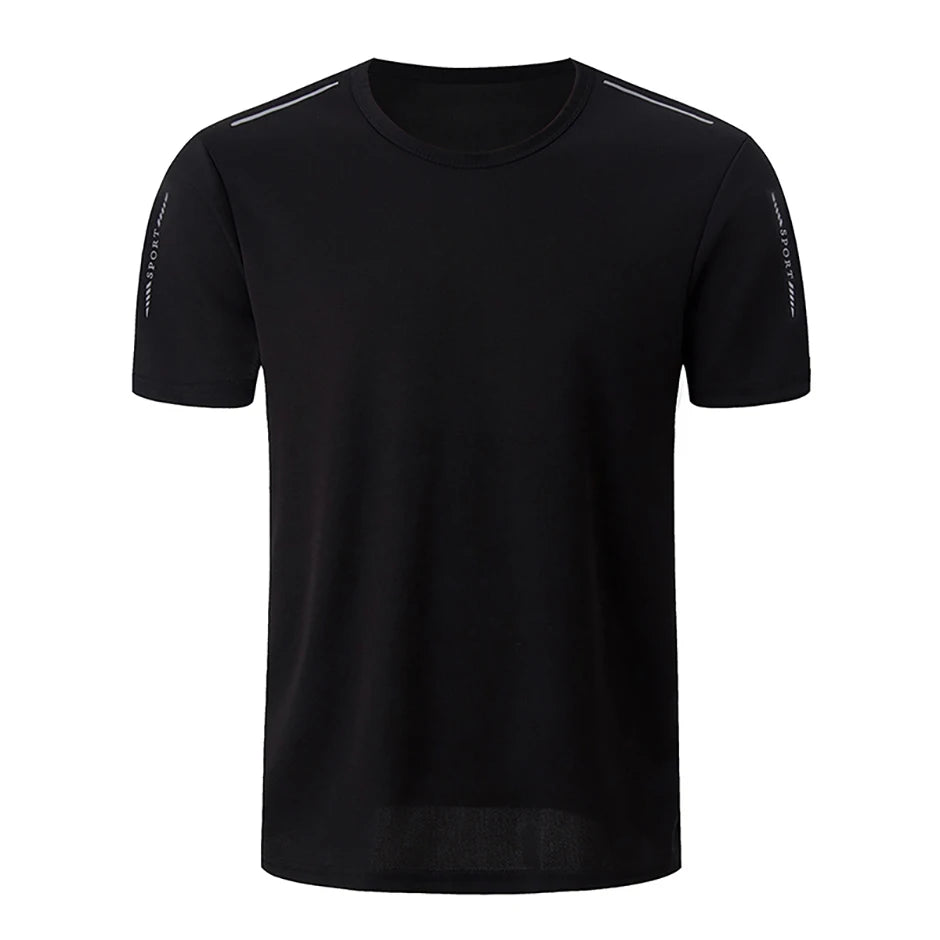 4/1 Pcs Men's Summer Multicolor Quick-drying Sports Short Sleeve Loose Breathable Fitness Running Badminton T Reflective Strip