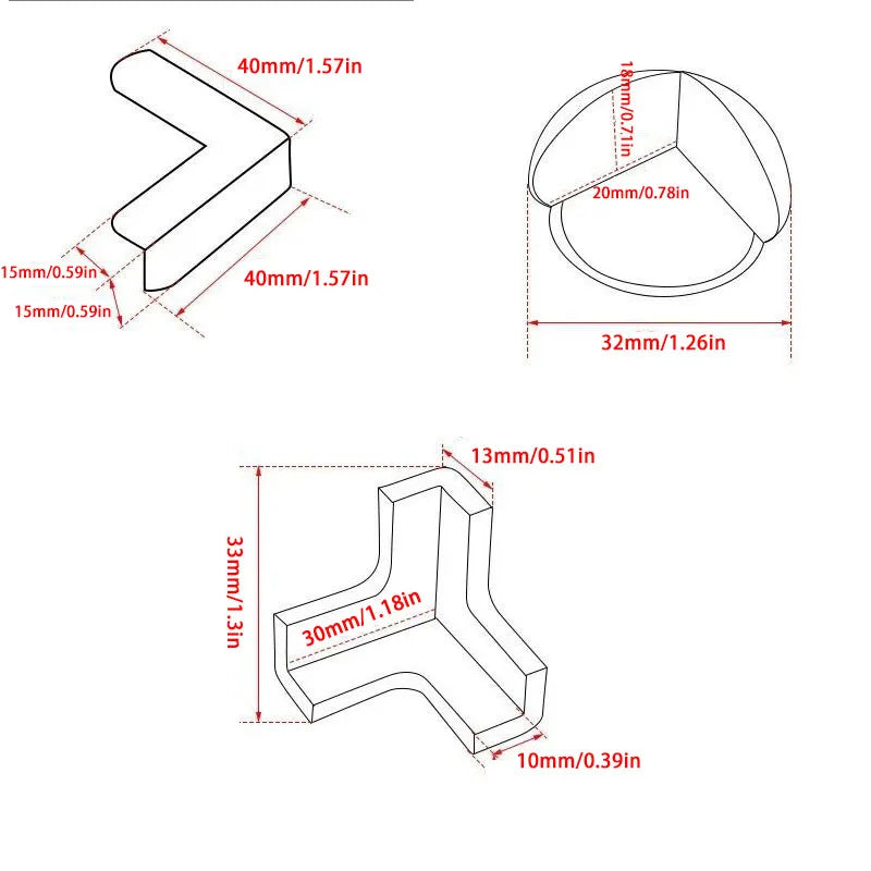 Baby Safety Silicone Table Corner Protector Furniture Edge Protection Cover Transparent Children Anti Collision Edge Gua Secondary image
