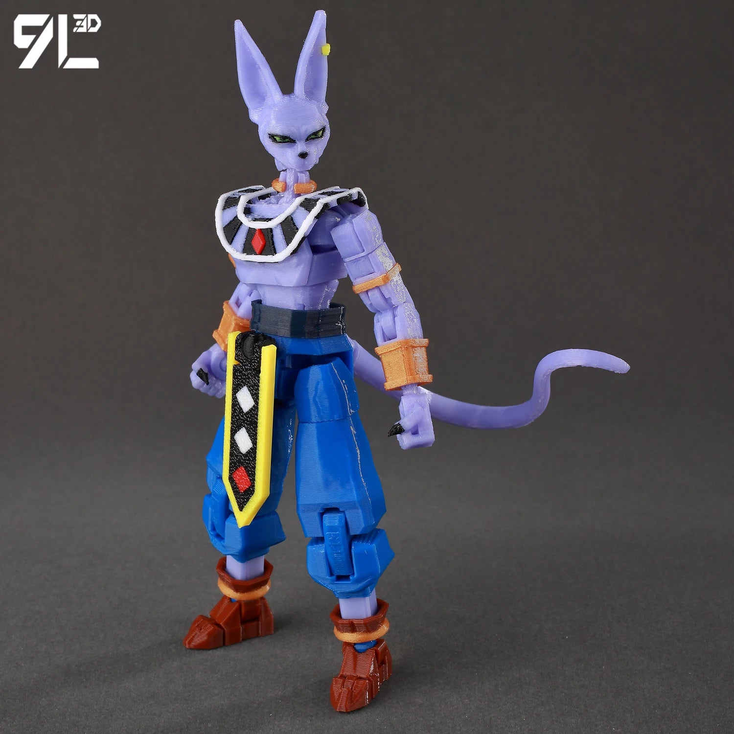 9L3D Printed Dragon Ball Son Goku Vegeta Beerus Frieza Anime Lucky13 Dummy13 Titan13 Action Figures Multi-Jointed Movable Toys