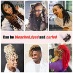 Human Hair Dreadlocks Extensions Brazilian Real Human Hair locks Extensions Handmade Dreadlocks for Women/Men 8-24 Inch