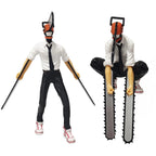 Anime Chainsaw Man Figure 2pcs Set Denji Action Figural 14-17cm Car Decoration Doll PVC Model Collection Toys Children Gifts