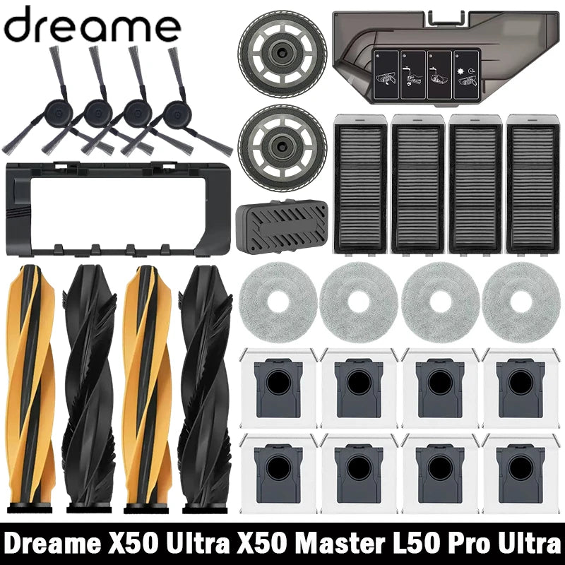 Dreame X50 Ultra/X50 Master/L50 Pro Ultra/L40S Pro Ultra/L40s Ultra/MOVA V50 Ultra Parts Main Brush Filter Mop Cloth Dust Bag Main image