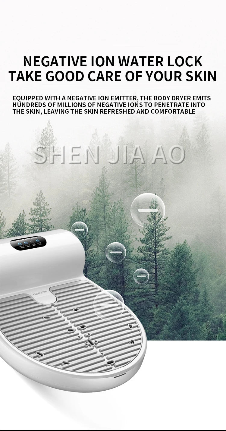 110V/220V Body Drier Machine Bathroom Body Dryer Negative Ions Human Skin Drier Hand Dryer 1350W with scale