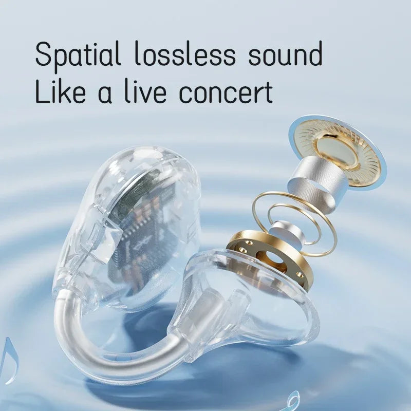 Lenovo Wireless Headsets Bluetooth 5.3 ENC Earbuds LED Power Display TWS Sport Noise Cancel Headphone with Mic For IPhone