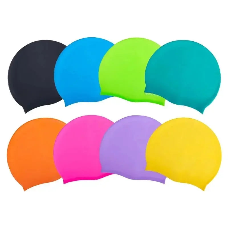 Swimming Cap Silicone Waterproof Swim Hat for Men Women Adult Kids Pool Caps Diving Swimming Equipment Elastic Caps 2025