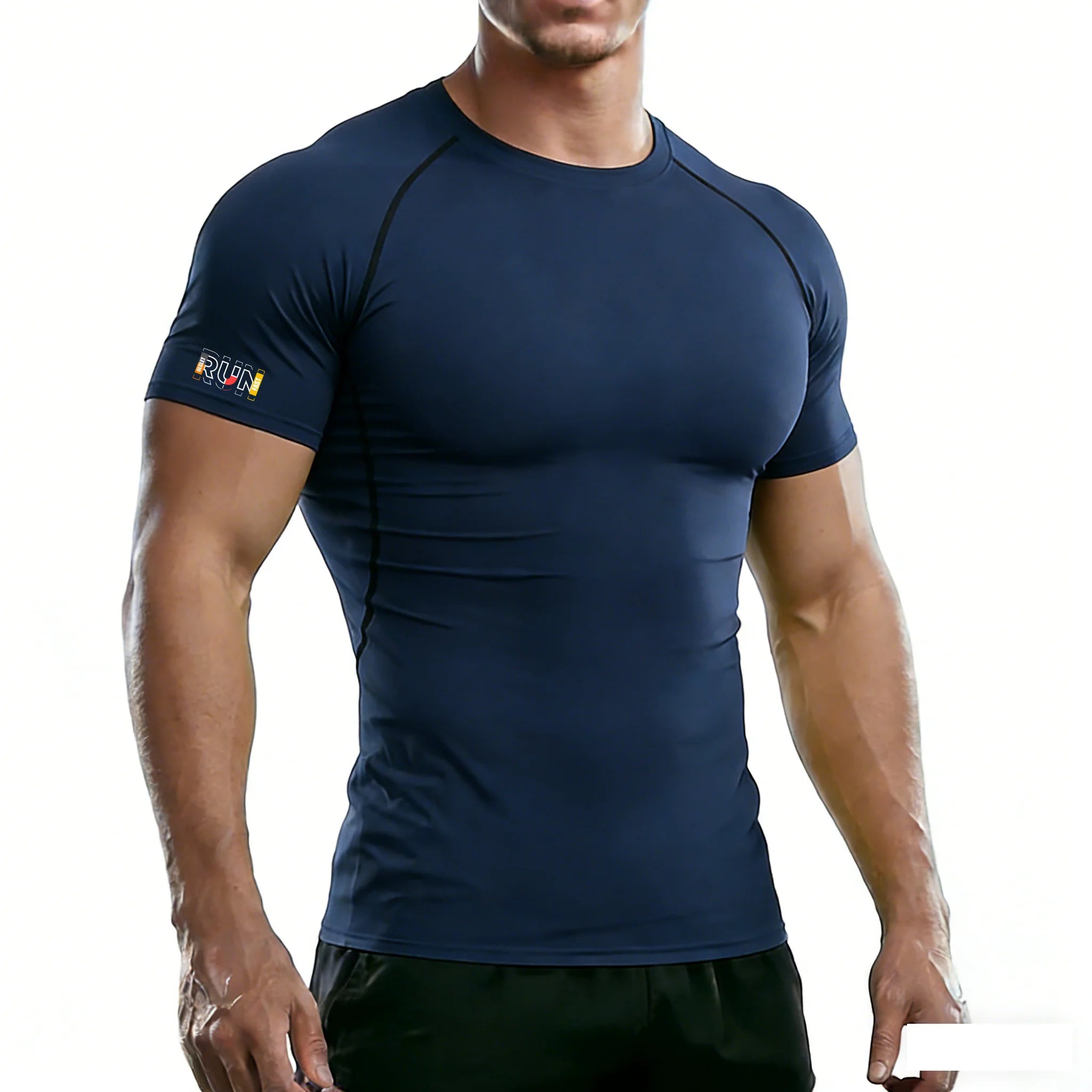 Men's Compression T-Shirt 3-Pack Quick Dry Running Gym Short Sleeve Sport Tops Elastic Breathable Athletic Tees