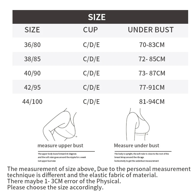 Plus Size Female Lace Bra Thin Bralette 80-105 C/D Cup Push Up Brassiere Widening Side 4-Row Button Bras Absorbs Sweat Underwear