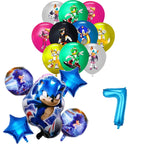 Sonic Birthday Party Decoration Game Hedgehog Balloons  Action Figure Party Paper Plate Towel Cup Tablecloth Toy Kid Gifts