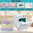150W UV Ozone Heated Towel Sterilizer Cabinet  5L Fast Warm-Up for Spa Nail Salon 3-in-1 Disinfection with Heat & UV & Ozone