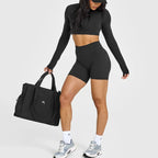 NCLAGEN Yoga Top With Built-in Bra Long-sleeve Women's Gym Clothes Backless Workout Tee High Elastic Breathable Fitness Shirt