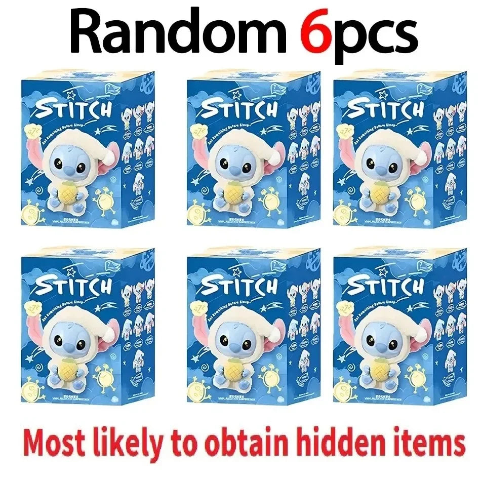 2025 Sales Stitch Blind Box Bag Eat Some Thing Before Sleep Series Vinyl Pendant Cute Doll MysteryBox Fluffy Doll Surprise Gift